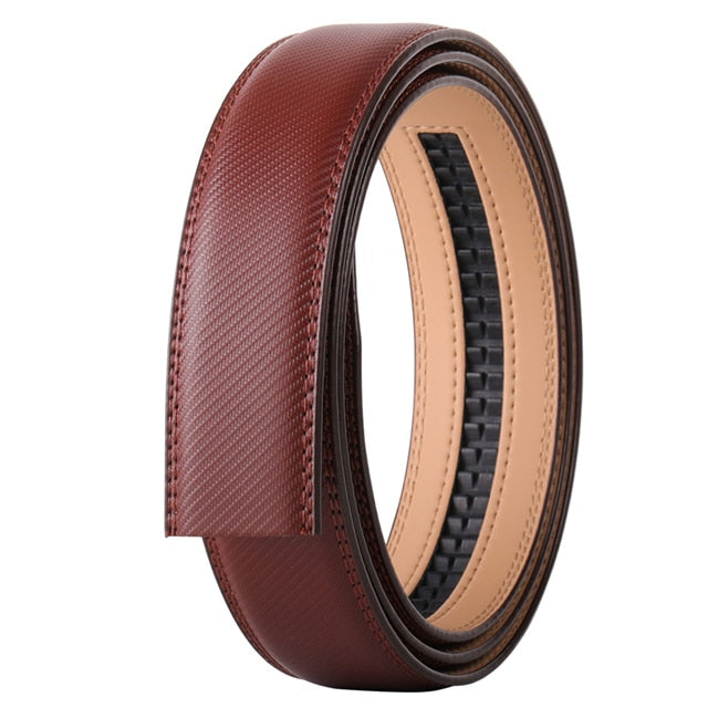 No Buckle 3.5cm Width Cowskin Genuine Leather Belt Men Without Automatic buckle