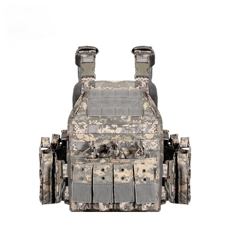 1000D Nylon Plate Carrier Tactical Vest Outdoor Hunting Protective Adjustable MODULAR Vest (AirSoft)