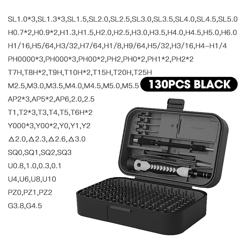 ONENUM Precision Screwdriver Set 25/39/63/130/132/145/170 In 1 Phillips Screw Bits Non-slip Handle Combinational Kit Repair Tool