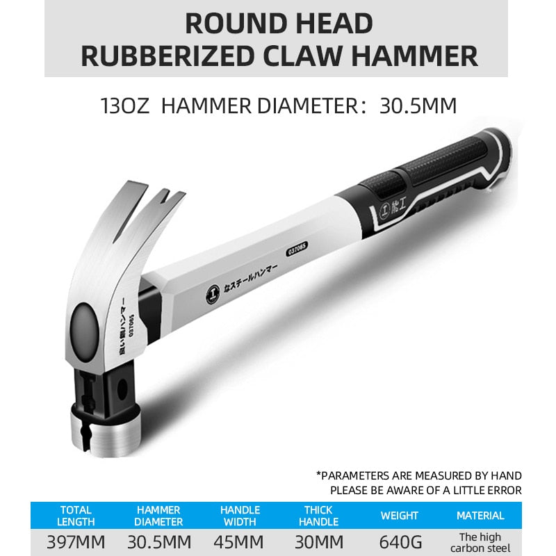 GREENER Heavy Claw Hammer 100Z/130Z Nail puller Hammer Steel Woodworking Striking Tools Magnetic Automatic Nail Suction Hammer