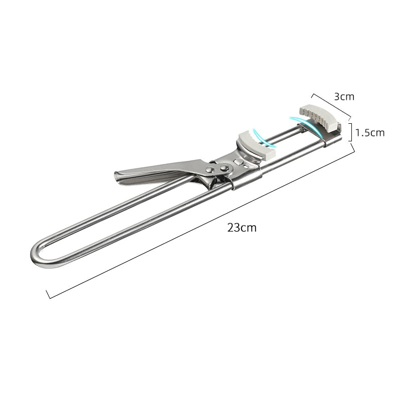 Can Opener Adjustable Stainless Steel Non-Slip Multifunction Manual Jar Bottle Opener