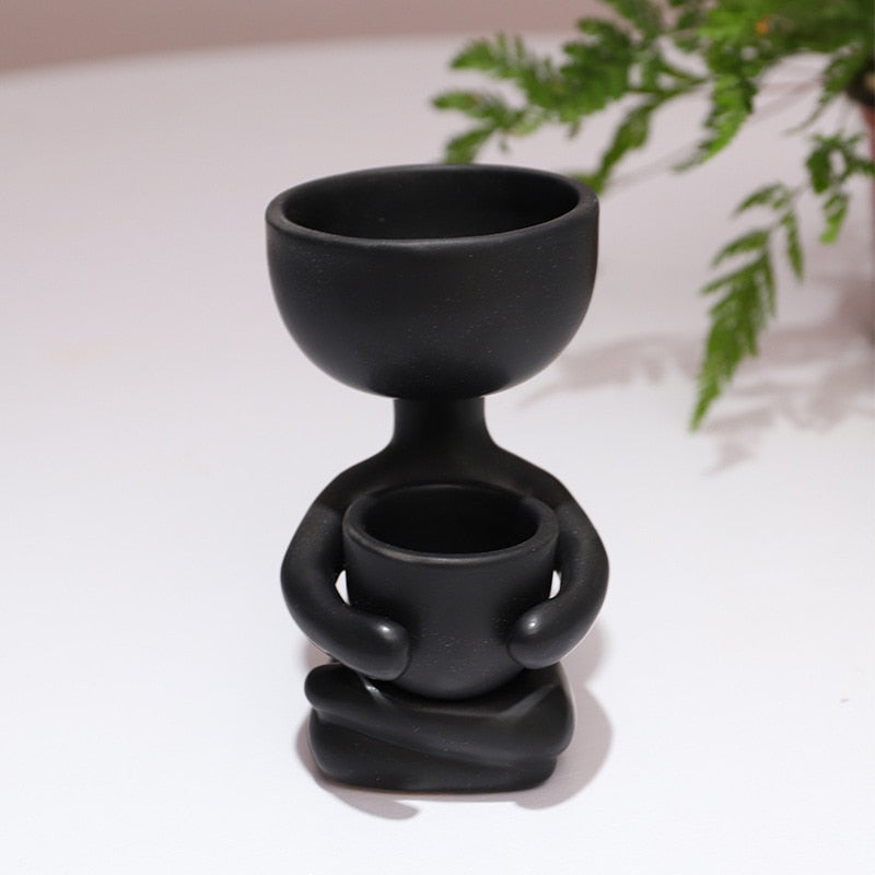 Humanoid Ceramic Flower Pot Succulent Planter