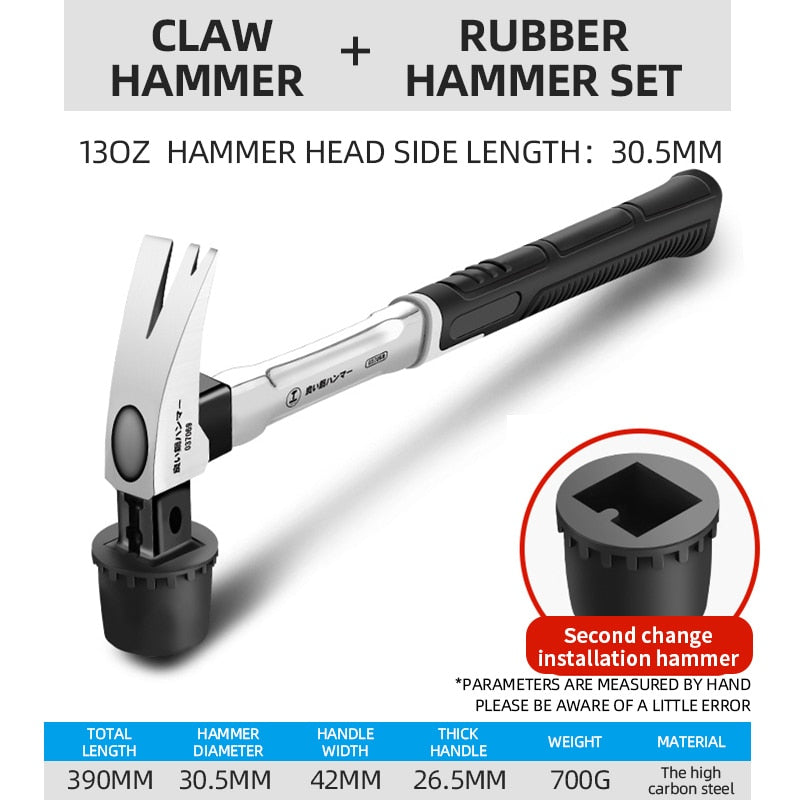 GREENER Heavy Claw Hammer 100Z/130Z Nail puller Hammer Steel Woodworking Striking Tools Magnetic Automatic Nail Suction Hammer