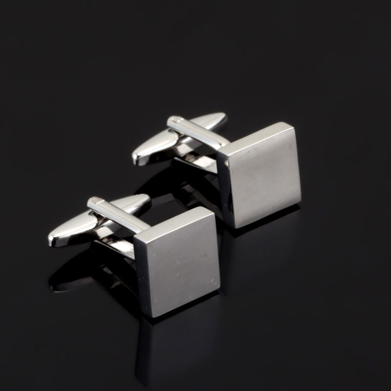 Laser Engraved Check Sudoku Design Cufflink