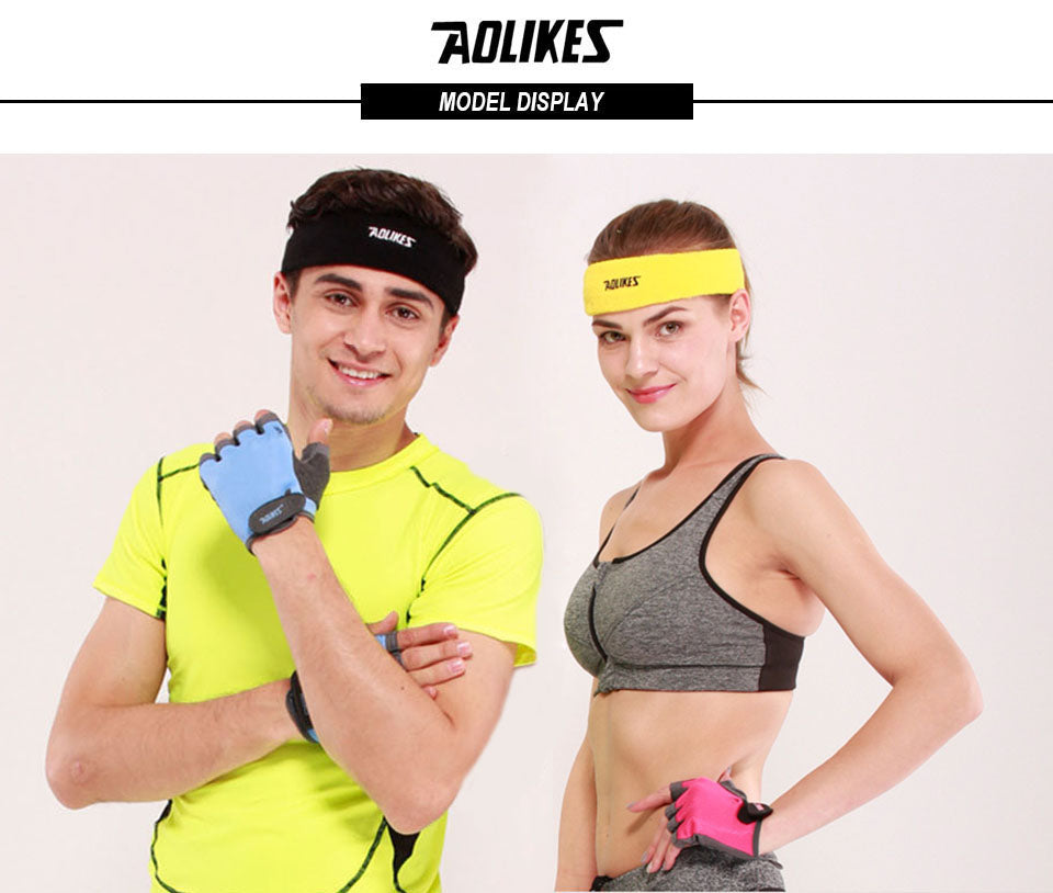 AOLIKES 1PCS High Quality Cotton Sweat Headband