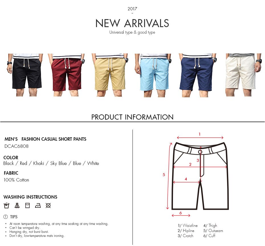 CARANFIER Summer Cotton Mens Shorts