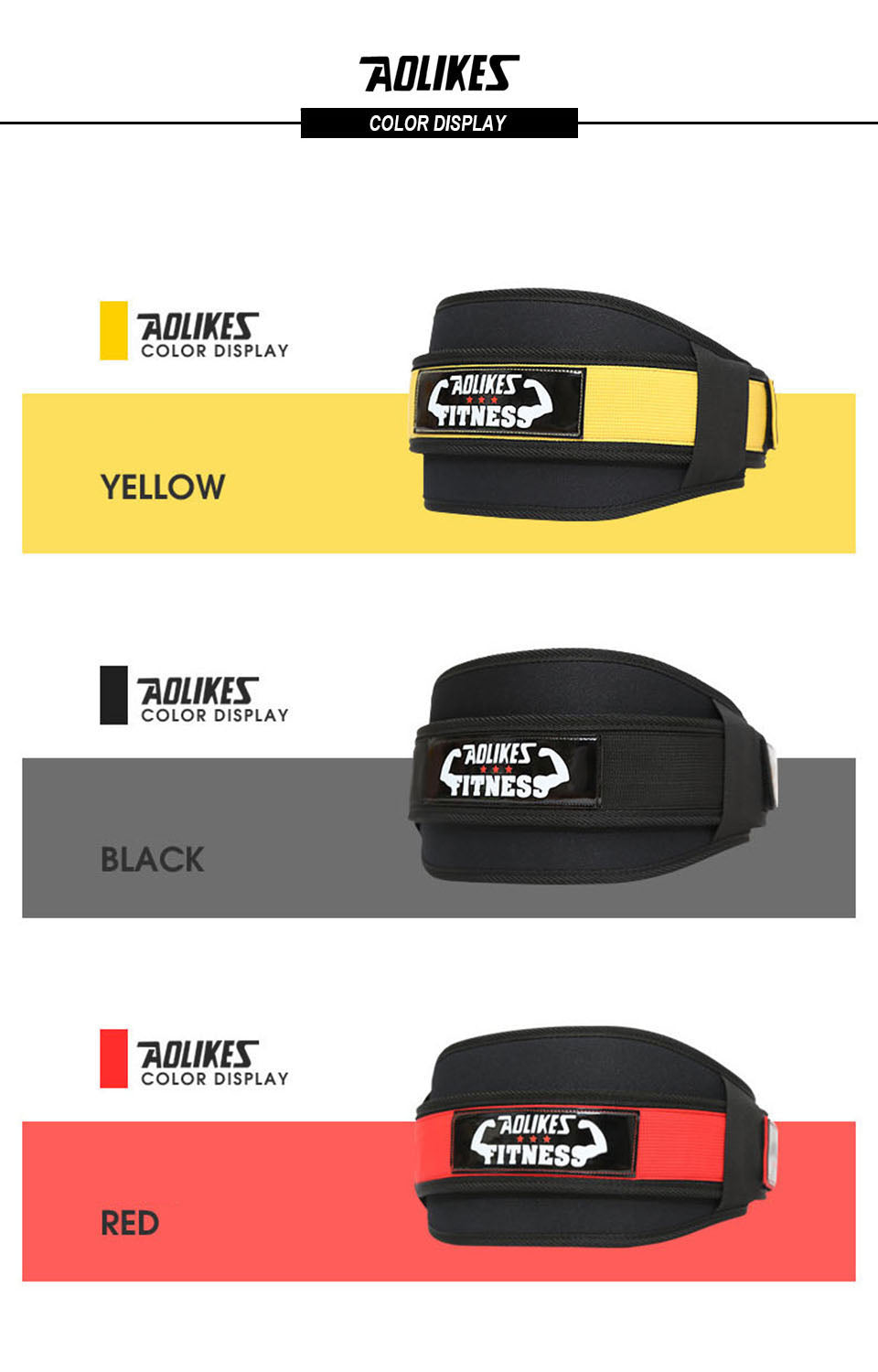 AOLIKES Fitness Weight Lifting Belt