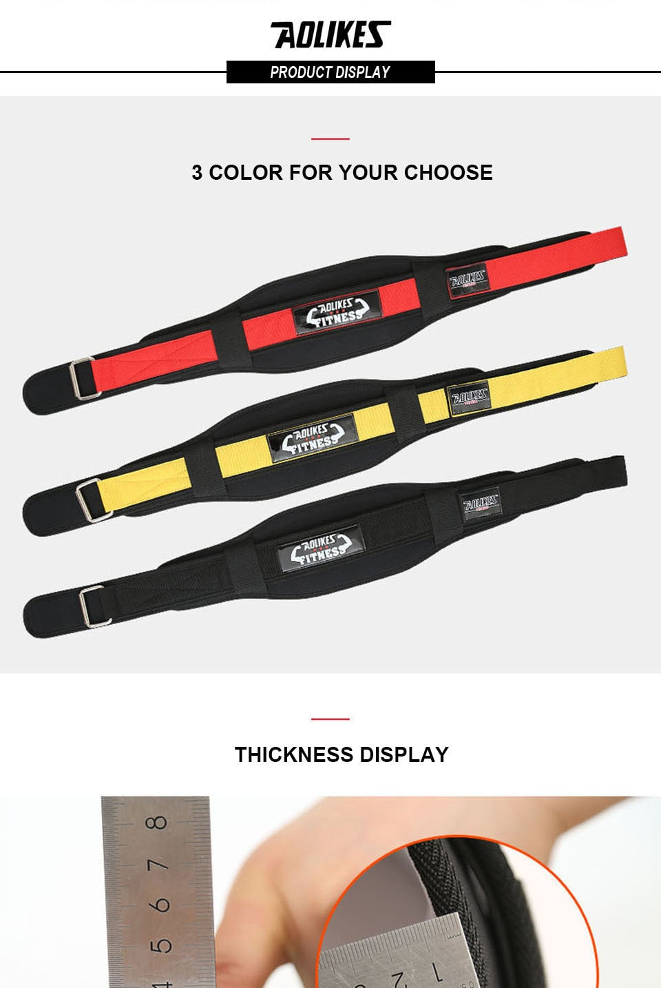 AOLIKES Fitness Weight Lifting Belt