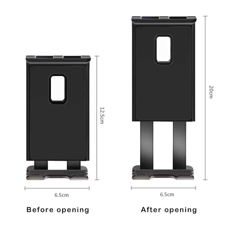 Car Tablet Phone Holder Seat Adjustable Holder For Headrest 360 Rotation