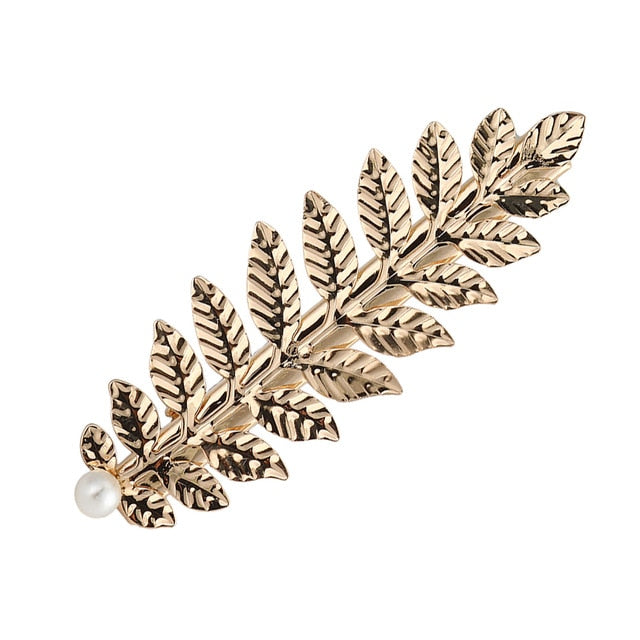 1PCS Leaf Feather Hair Clip