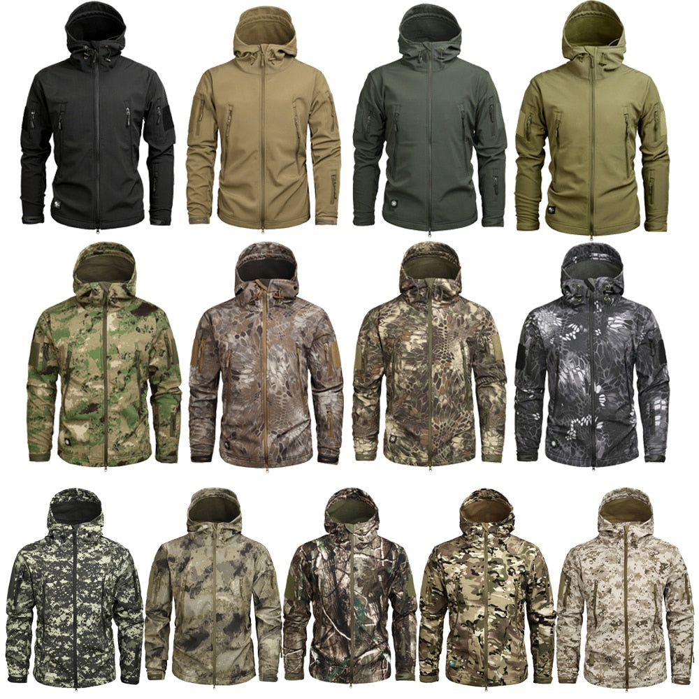 Men's Military Camouflage Fleece Jacket