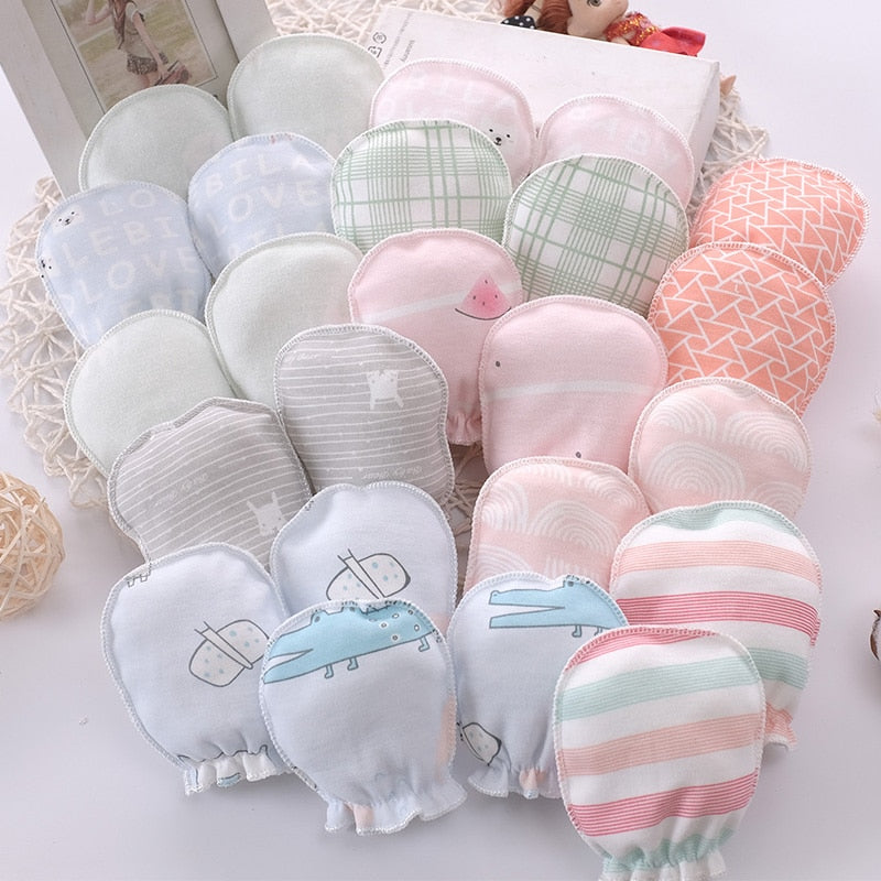 100% Cotton Baby Anti Scratching Gloves