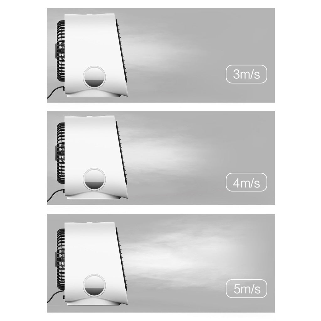 Air Cooler Fan Mini Desktop Air Conditioner with Night Light Mini USB