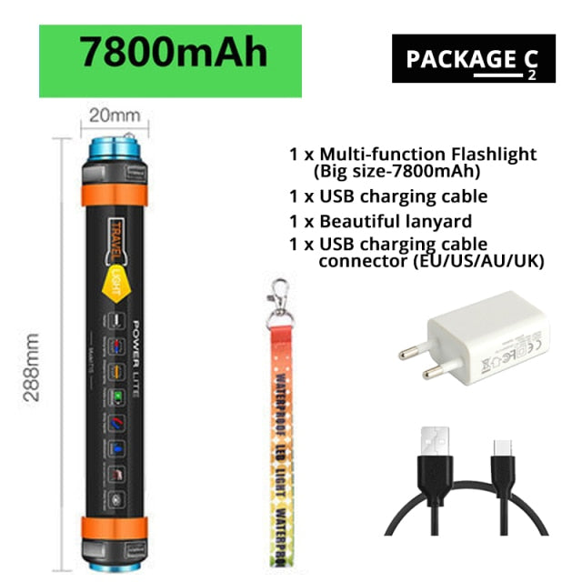 Multifunctional Rechargeable LED Flashlight