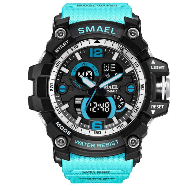 SMAEL Men 50m Waterproof LED Quartz Digital Sports Watches