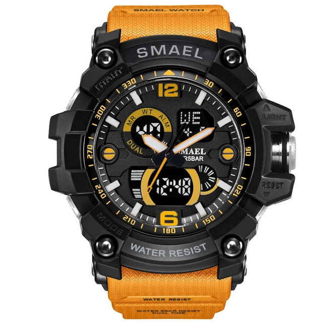 SMAEL Men 50m Waterproof LED Quartz Digital Sports Watches