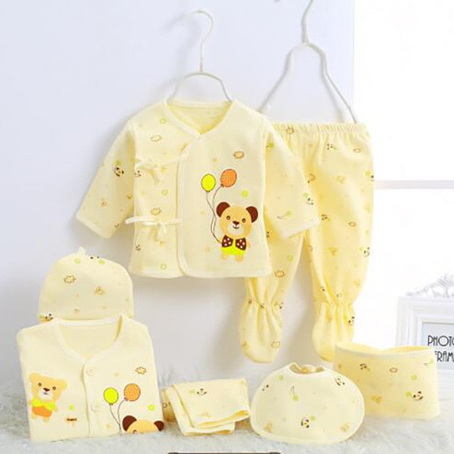 0-3 Months Infant Clothing Set (Cotton)