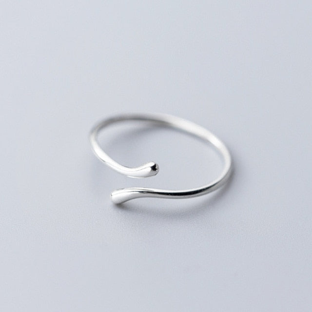 Sterling Silver Geometric Adjustable Ring