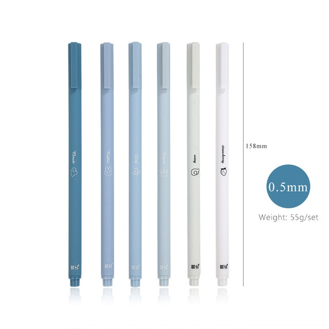 JIANWU 6pcs/set Gel Pens