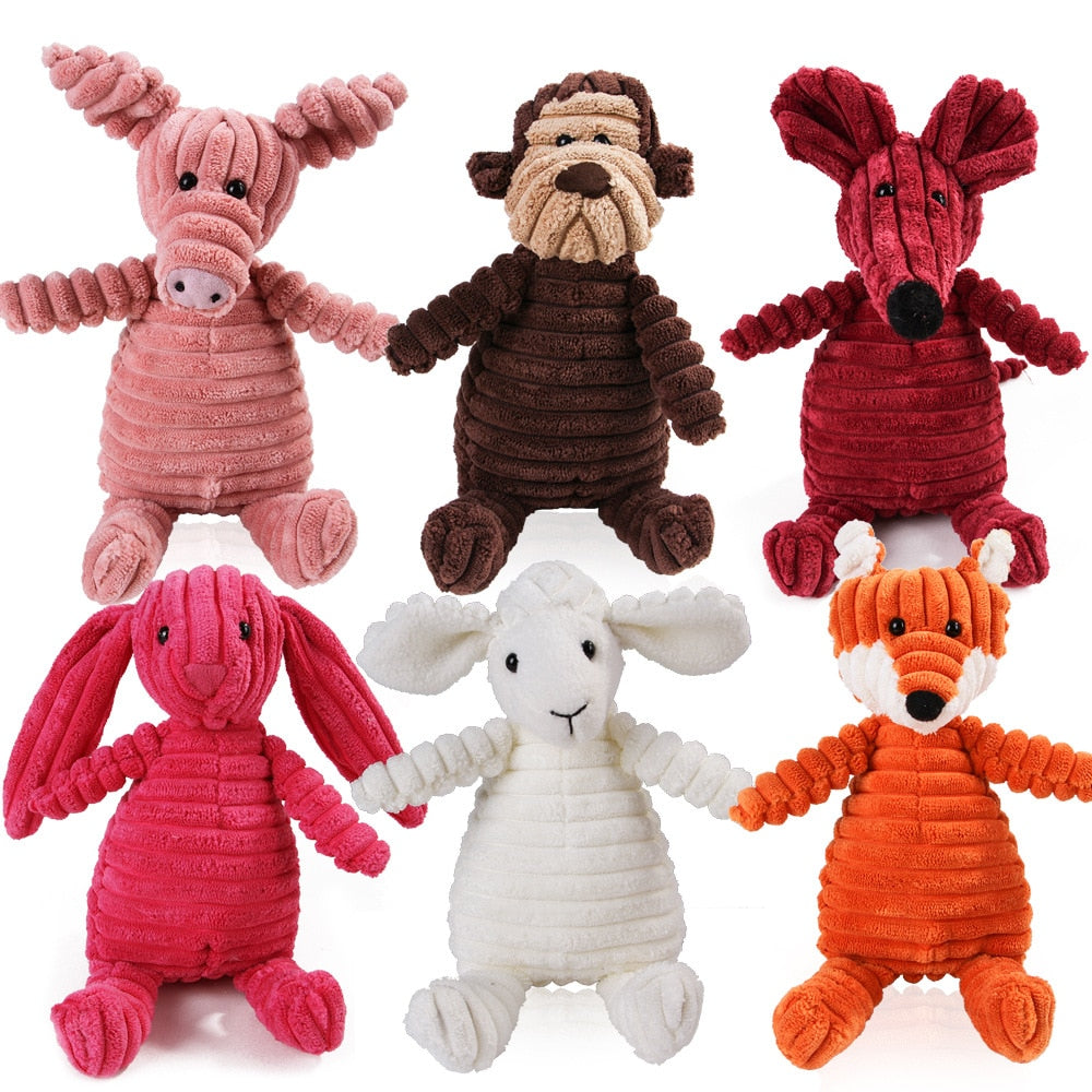 Corduroy Dog Toys for Small Large Dogs