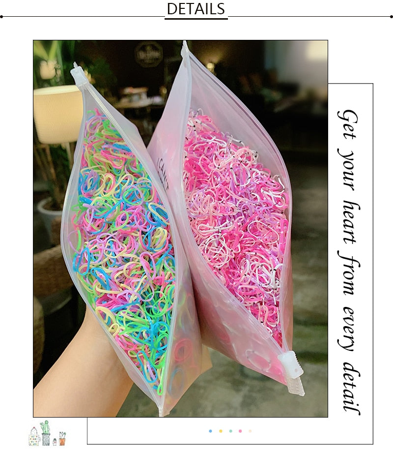 1000pcs/Pack Small Disposable Rubber Bands