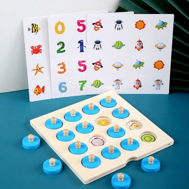 Montessori memory 3D wooden puzzle