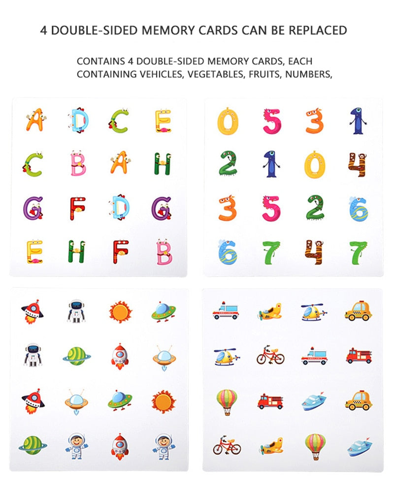 Montessori memory 3D wooden puzzle