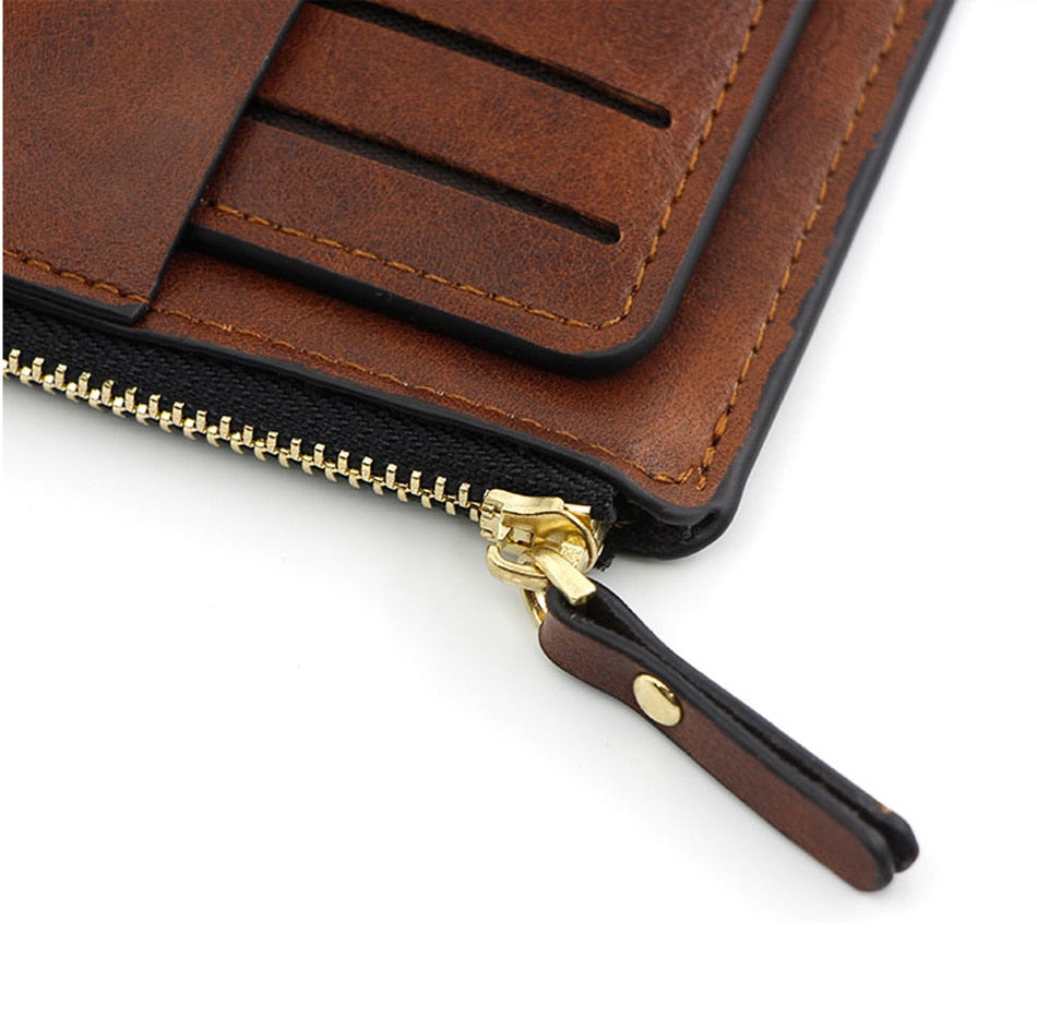 Small Credit ID Card Holder Wallet with Coin Pocket - Multiple Colors Available