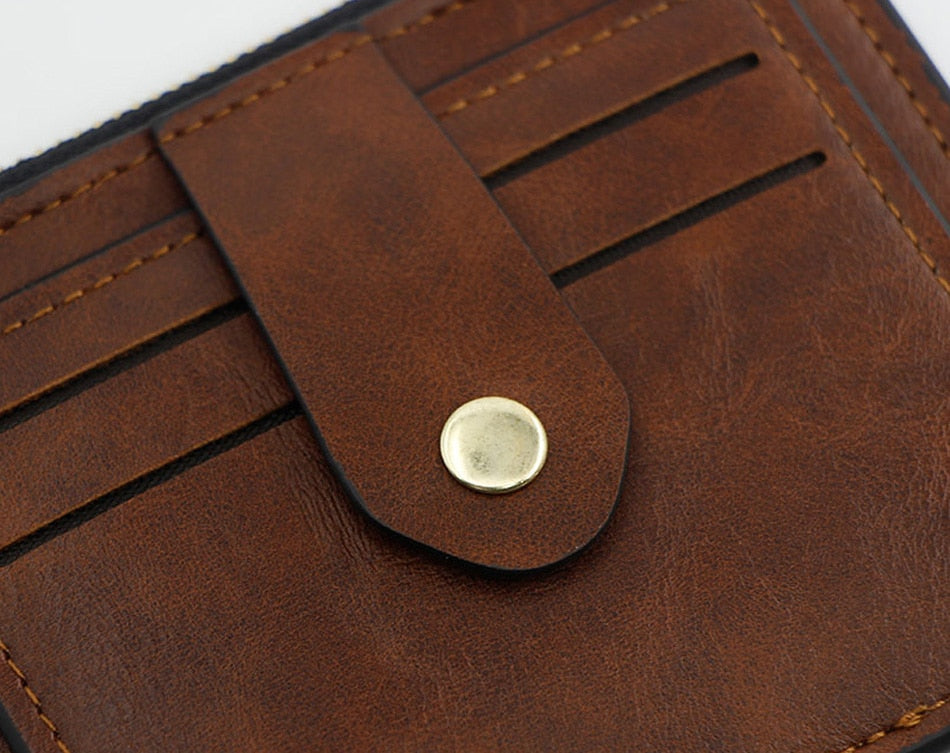 Small Credit ID Card Holder Wallet with Coin Pocket - Multiple Colors Available