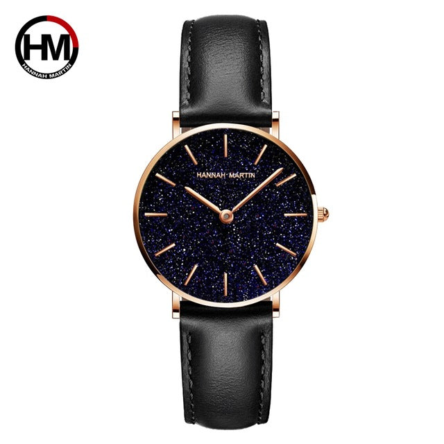 Sahara Desert Dial Japan Quartz Wristwatch Stainless Steel Rose Gold Waterproof Watch for Women