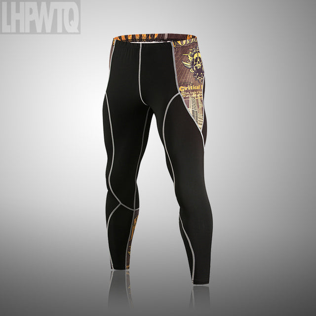 Men's Thermal underwear Set MMA Fitness leggings