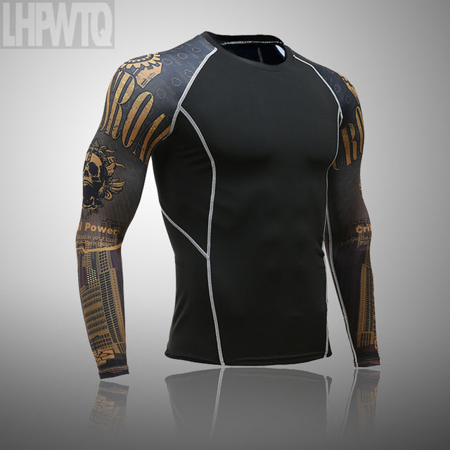 Men's Thermal underwear Set MMA Fitness leggings