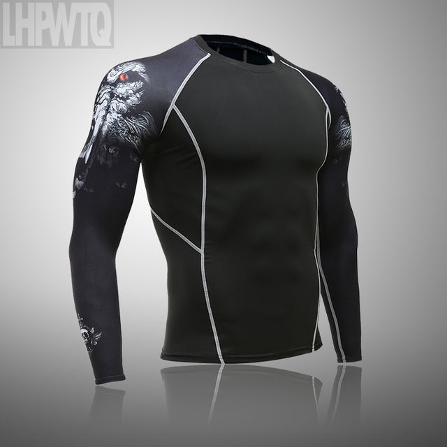 Men's Thermal underwear Set MMA Fitness leggings