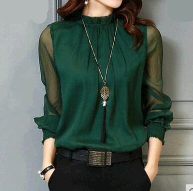 Chiffon Long Sleeve Blouse
