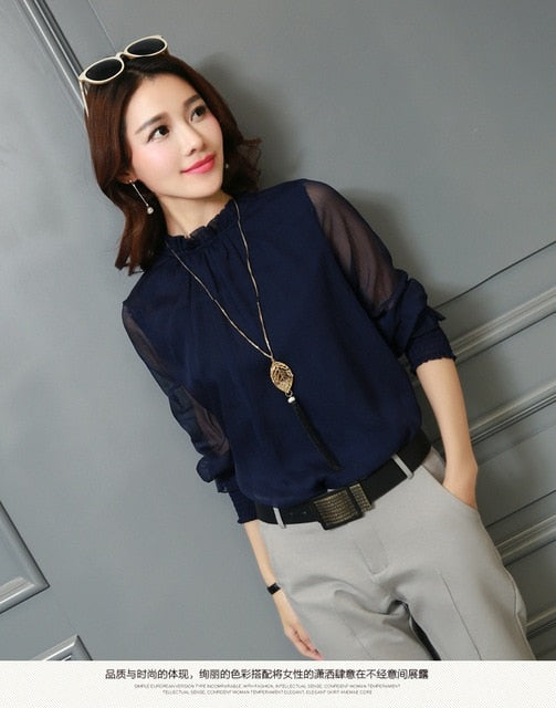 Chiffon Long Sleeve Blouse