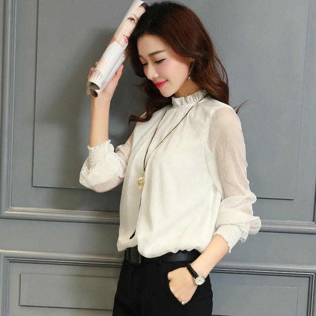 Chiffon Long Sleeve Blouse