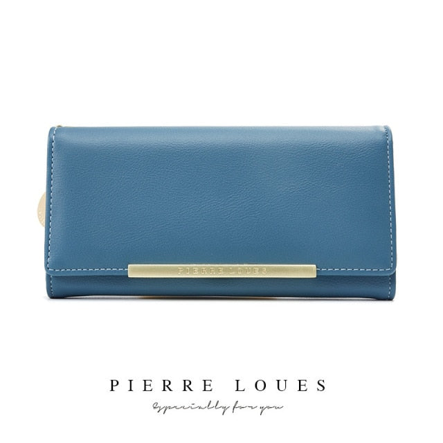 Multiple Color Luxury Leather Card Holder Wallet | Long Clutch