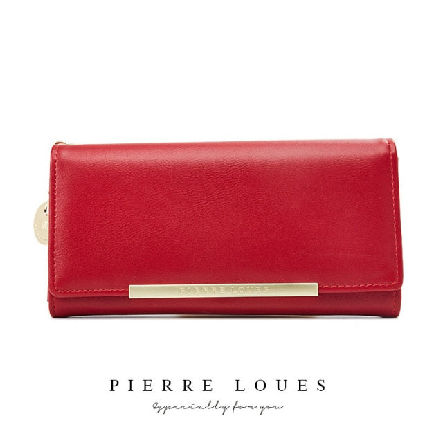 Multiple Color Luxury Leather Card Holder Wallet | Long Clutch
