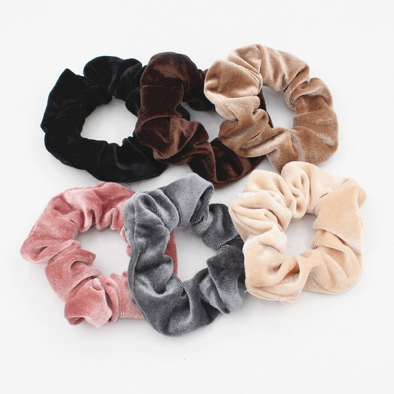 6pcs/lot Silky Satin Hair Scrunchies