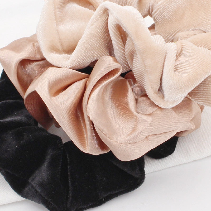 6pcs/lot Silky Satin Hair Scrunchies