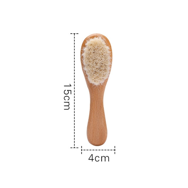 Natural Wooden Soft Hair Brush for NewBorn
