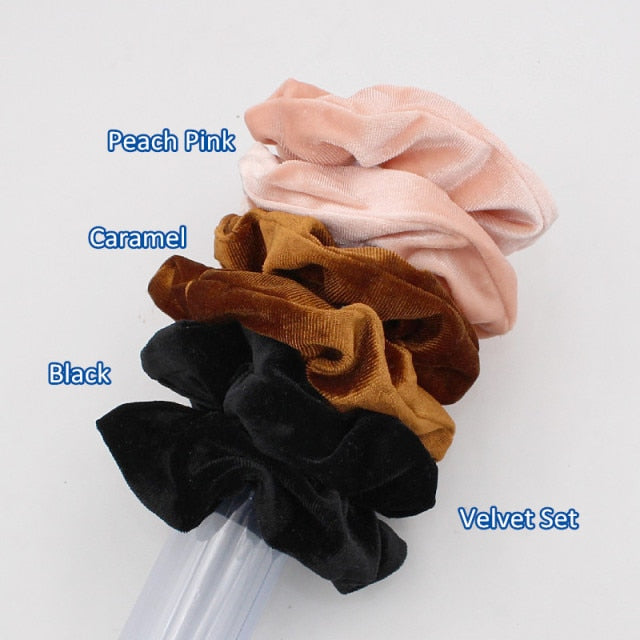 6pcs/lot Silky Satin Hair Scrunchies