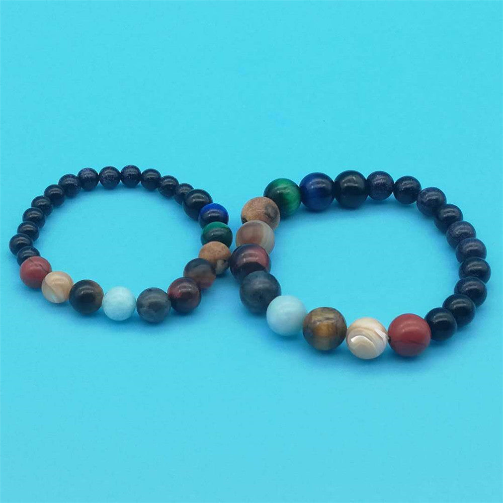 Lovers Eight Planets Natural Stone Bracelet
