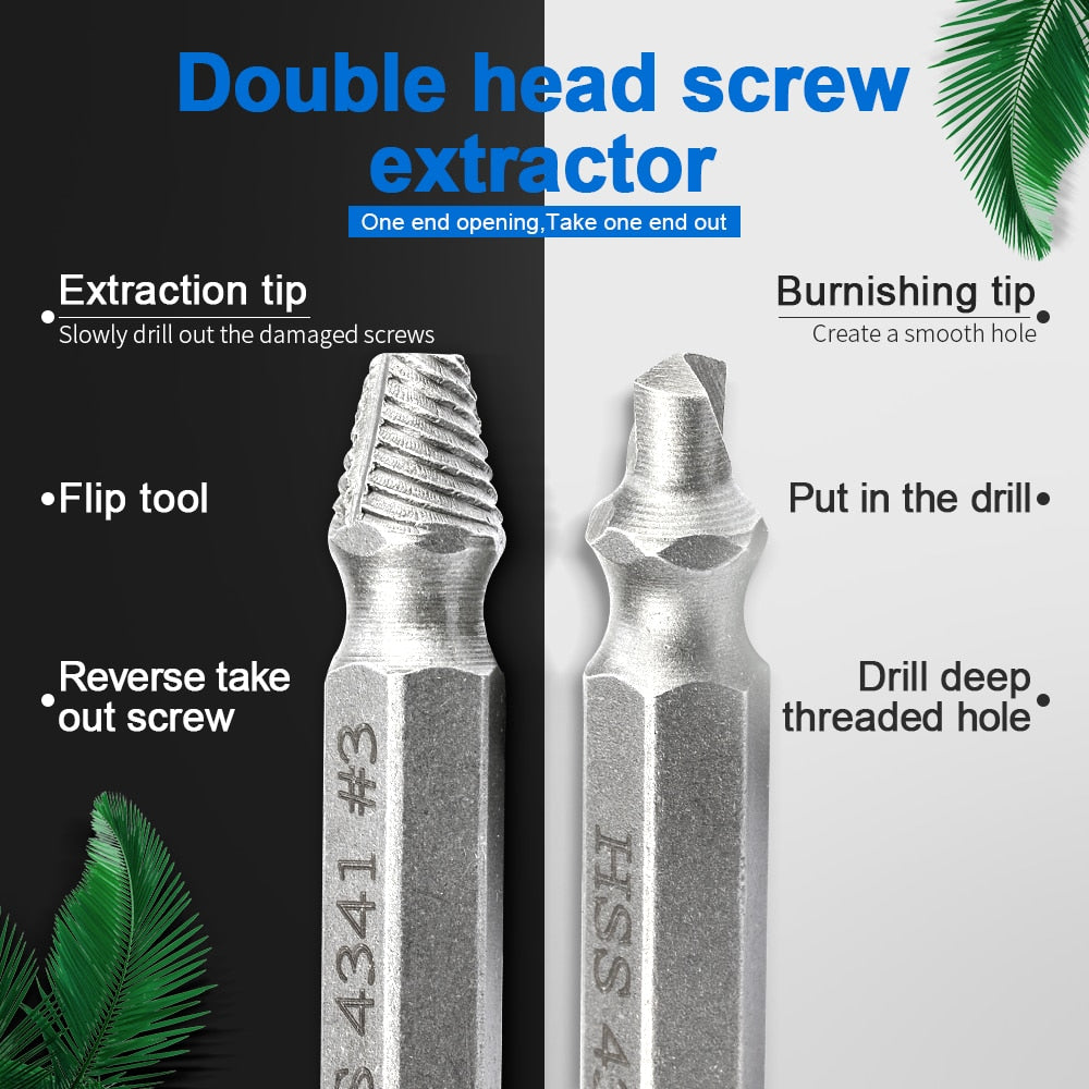NINDEJIN 4/5/6pcs Damaged Screw Extractor