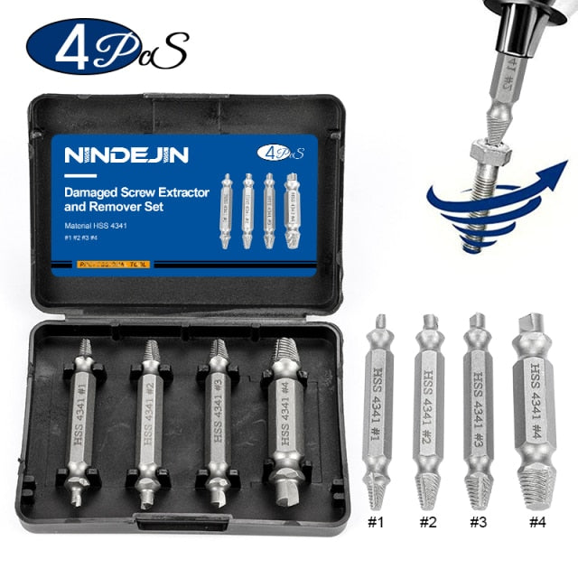 NINDEJIN 4/5/6pcs Damaged Screw Extractor