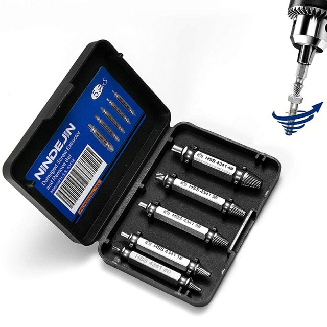 NINDEJIN 4/5/6pcs Damaged Screw Extractor