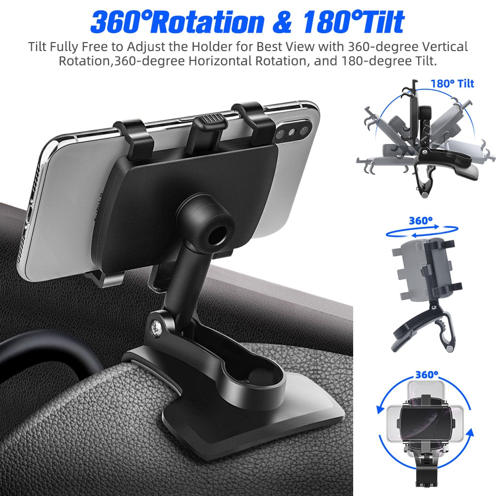 Dashboard Car Phone Holder 360 Degree Mobile Stand