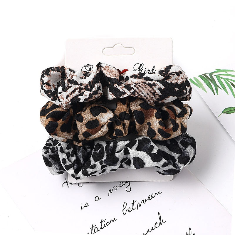 3PCS/1PC Vintage Velvet/Silk Scrunchies