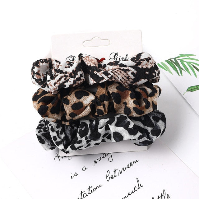 3PCS/1PC Vintage Velvet/Silk Scrunchies