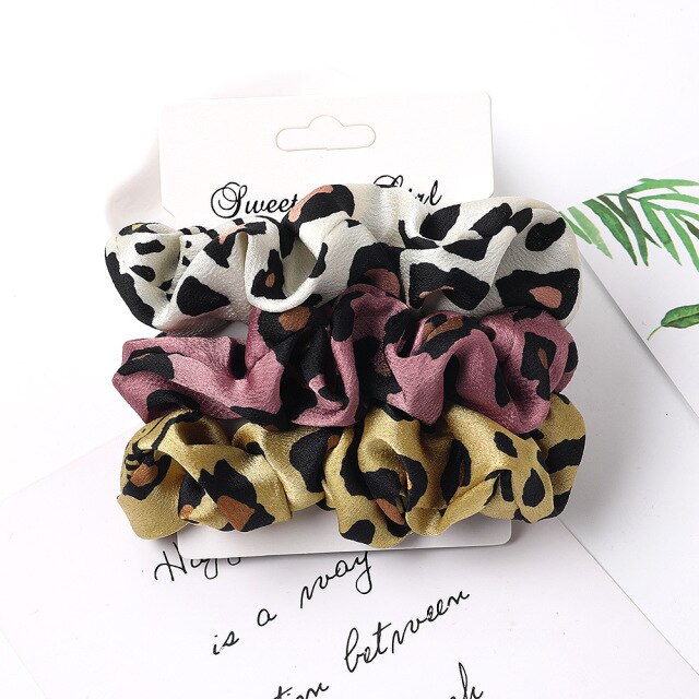 3PCS/1PC Vintage Velvet/Silk Scrunchies